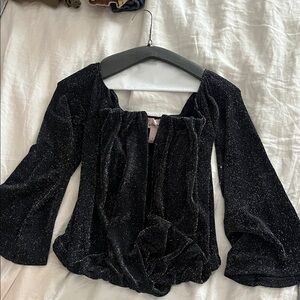 Elegant Black Glitter Blouse